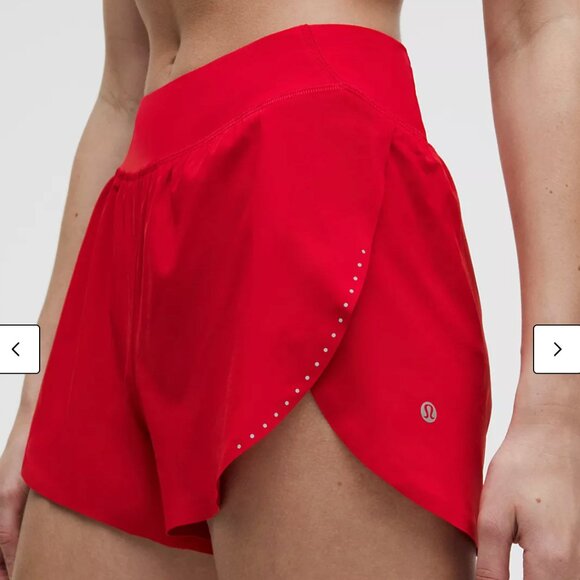 Lululemon Fast and Free Running Shorts Red Size 4 Athletic - Picture 5 of 5